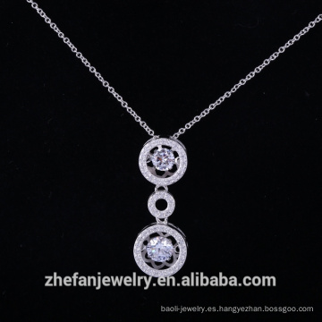 Colgante de plata sólido dancingcz piedra diamante del proveedor de joyería de moda de China